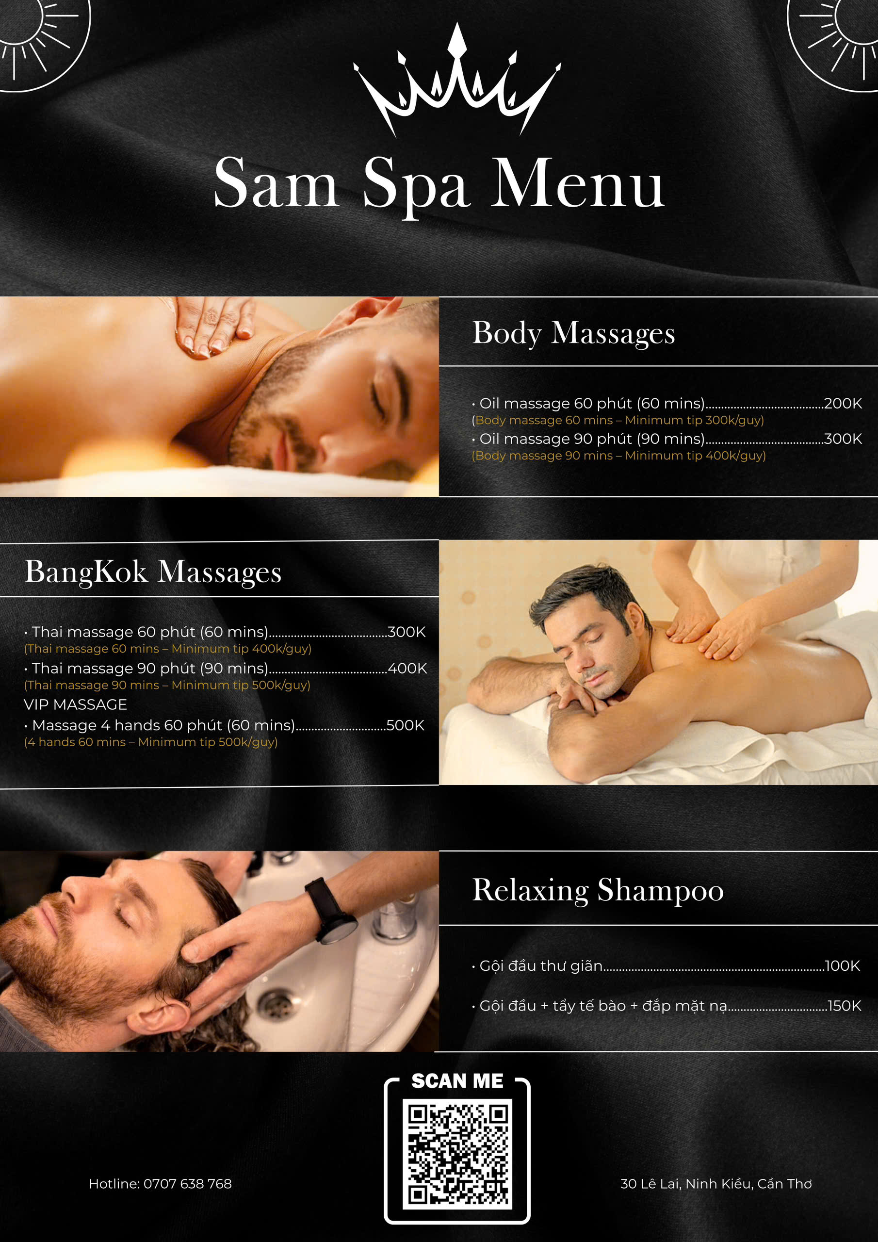 Sam Spa Menu